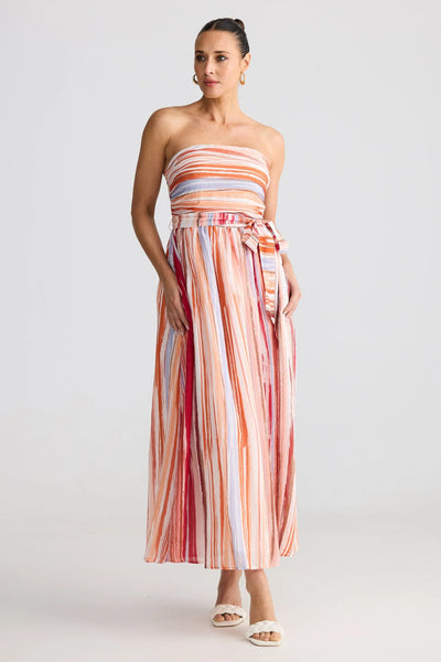 Avalon Dress - Painterly Stripe