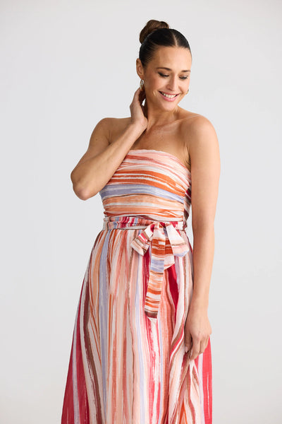 Avalon Dress - Painterly Stripe