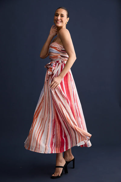 Avalon Dress - Painterly Stripe