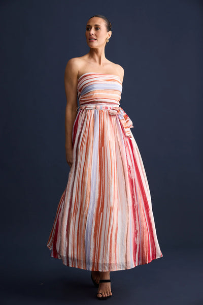 Avalon Dress - Painterly Stripe