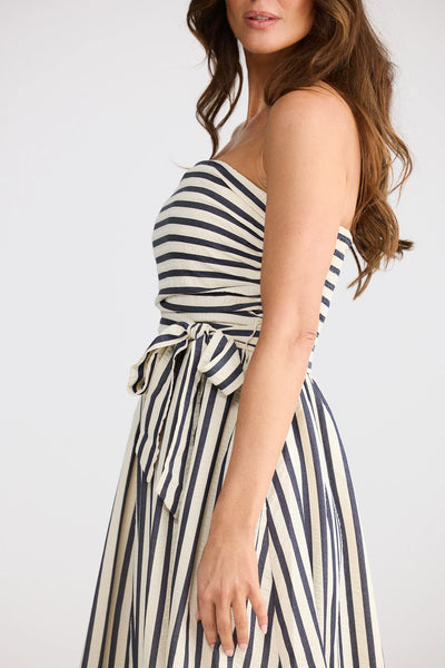 Avalon Dress - Navy Stripe