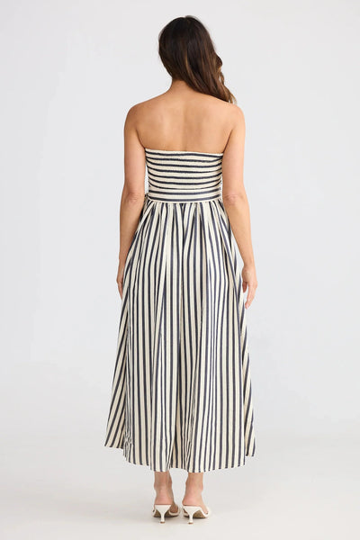 Avalon Dress - Navy Stripe