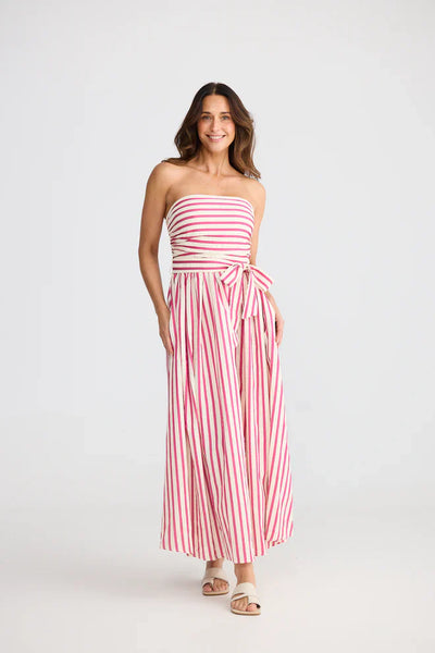 Avalon Dress - Pink Stripe