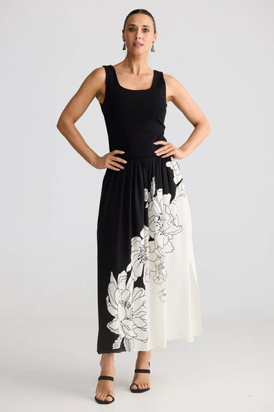 Maya Dress - Noir Bloom