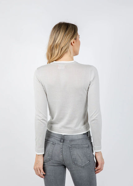 Double Contrast Trim Crew - Dove