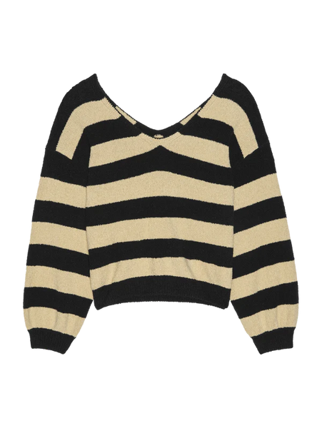 Carmine Pullover - Butterscotch Stripe