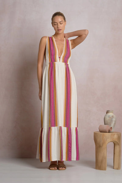 Julia Maxi Dress - Natural Pink