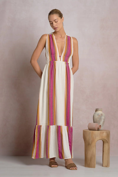 Julia Maxi Dress - Natural Pink