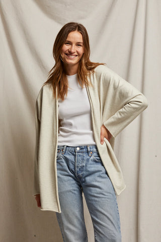 Celeste Fleece Cardigan - Oatmeal