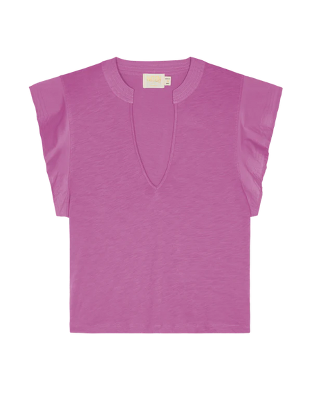 Constance V-Neck Top - Rosebud