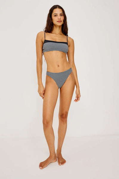 Corfu Top - Black White Gingham