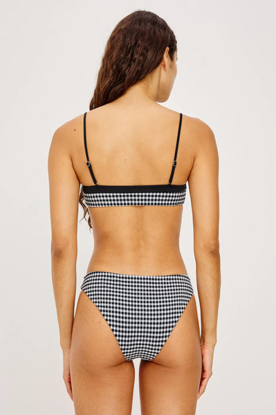 Corfu Top - Black White Gingham
