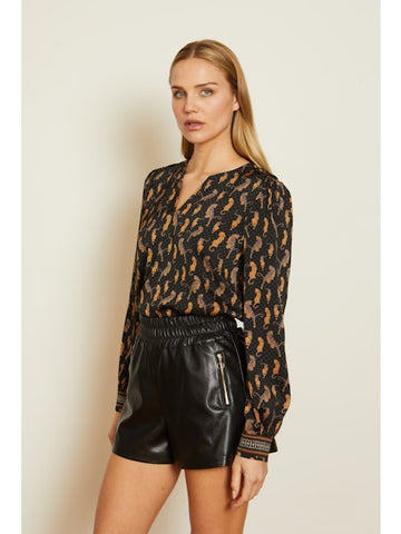 Arlette Top - Stamped Leopard