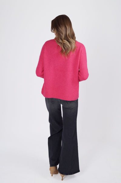 Ivy Crewneck Sweater - Hot Pink