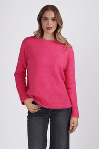 Ivy Crewneck Sweater - Hot Pink