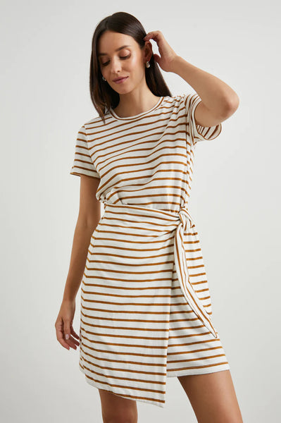 Edie Dress - Carmel Stripe