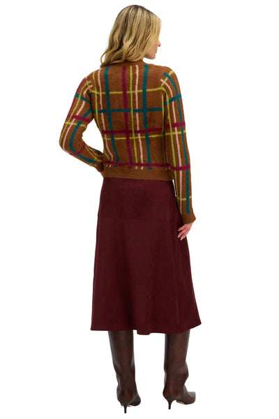 Eliza Sweater - Brown Plaid