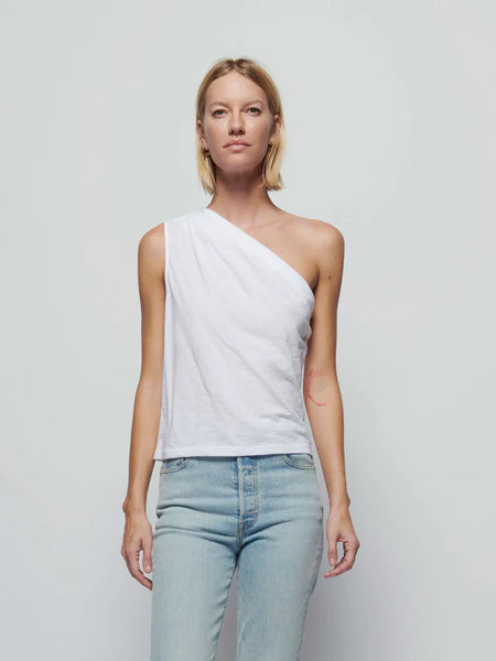 Emberly One Shoulder Top - White