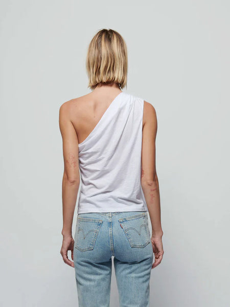 Emberly One Shoulder Top - White