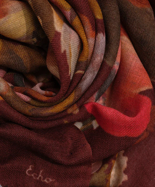 Painted Floral Wrap - Fired Brick