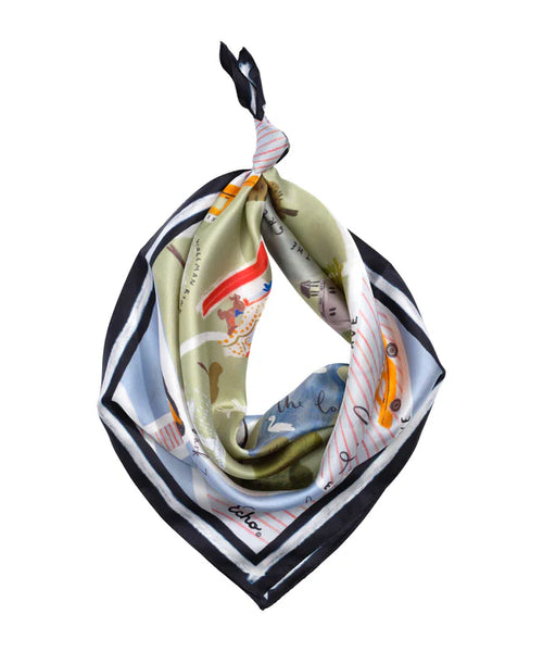 Central Park Silk Bandana - French Blue