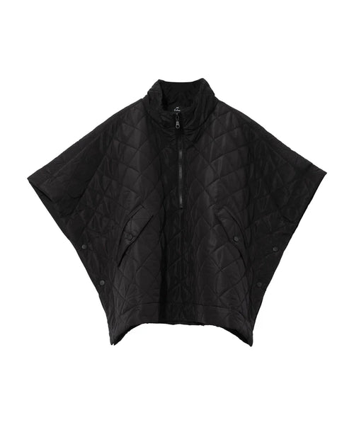 Quilted Poncho - Black