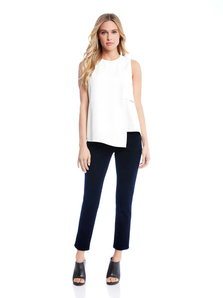 Ankle Slit Pant - Navy