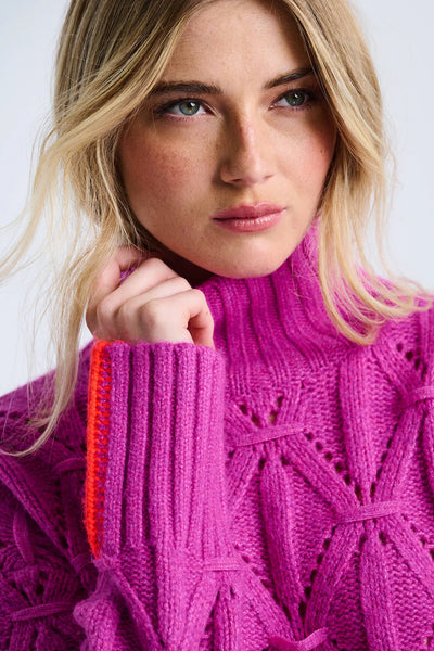 Stand Out Sweater - Hot Orchid