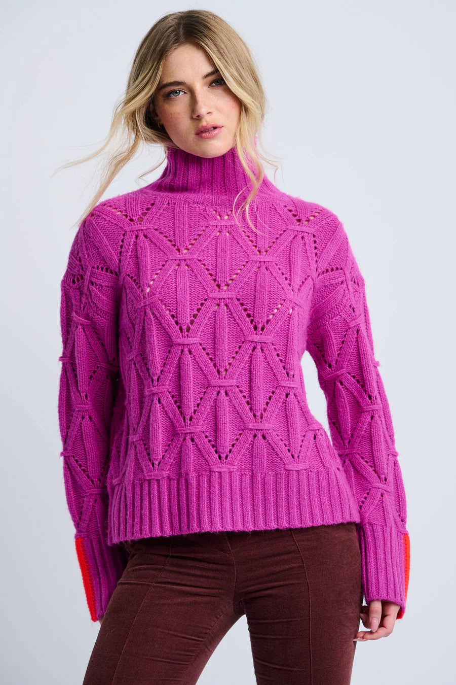 Stand Out Sweater - Hot Orchid