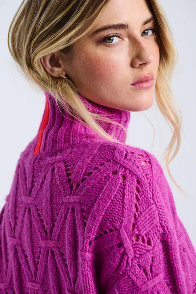 Stand Out Sweater - Hot Orchid