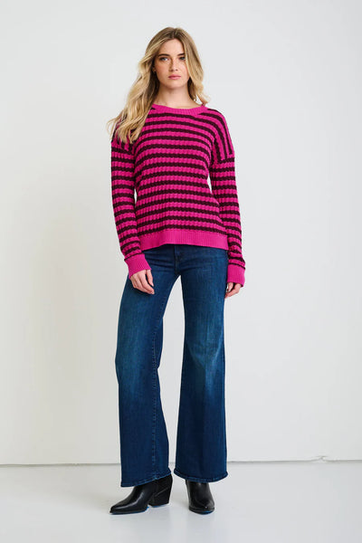 It's Complicated Sweater - Hot Orchid/Wine