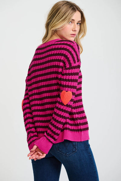 It's Complicated Sweater - Hot Orchid/Wine