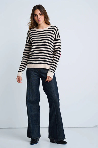 It's Complicated Sweater - Sheepskin/Black