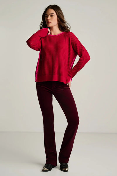 Power Stitch Sweater - Spice Red