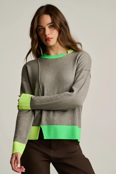 Bold Block Sweater - Grey Shadow