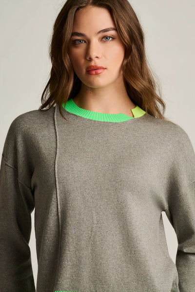 Bold Block Sweater - Grey Shadow