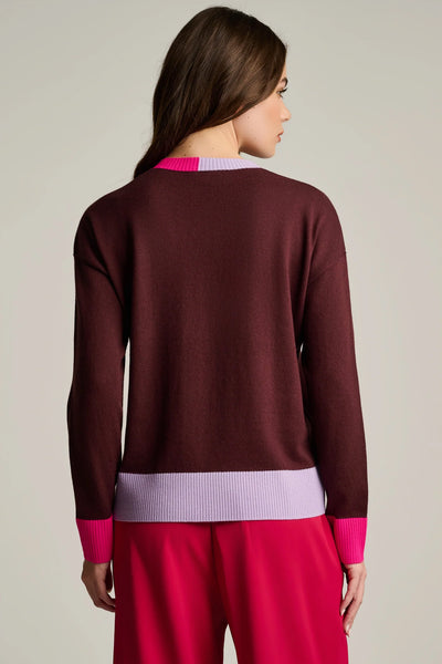 Bold Block Sweater - Rum Raisin