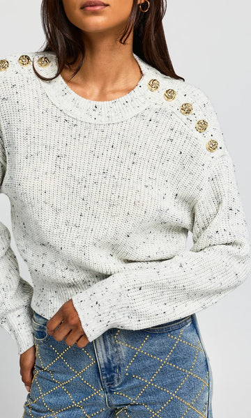 Tory Sweater - Cream/Black