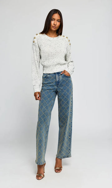 Tory Sweater - Cream/Black