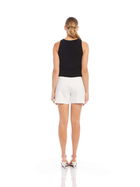 Side Shirred Tank - Black