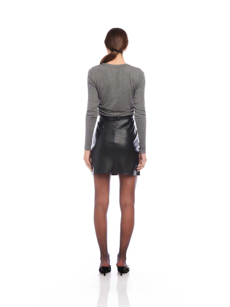Side Shirred Top - Charcoal
