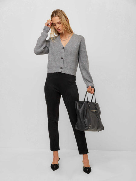 Danae Ankle Slit Pants - Black