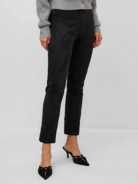 Danae Ankle Slit Pants - Black