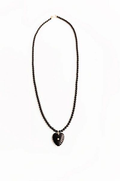 Gwenna Beaded Necklace - Black