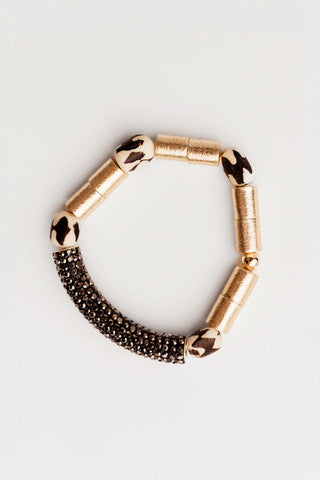 Riley Hematite/African Beaded Bracelet - Multi