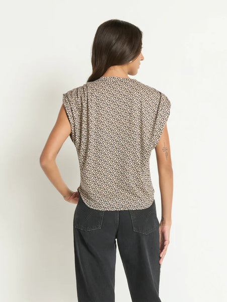 Frankie Muscle Tee - Ditsy Floral Butterscotch