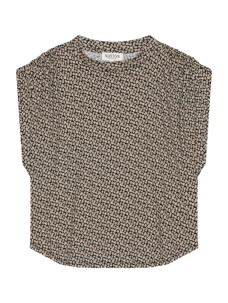 Frankie Muscle Tee - Ditsy Floral Butterscotch