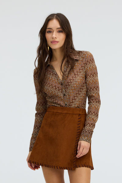 Liv Top - Chestnut Multi
