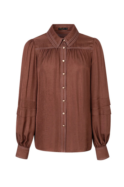 Celine Blouse - Amber Brown