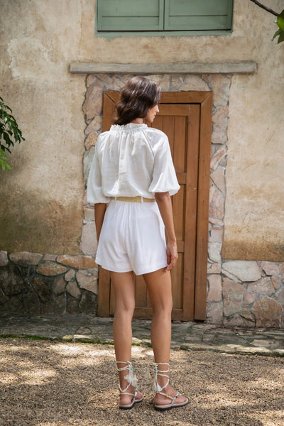 Genevieve Embroidered Blouse - White